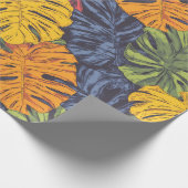 Bold Monstera Leaves Tropical Wrapping Paper Cadeaupapier (Hoek)