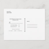 Bold Moody Bloemen Betoverde Bloemen Bruiloft RSVP Aankondigingskaart (Achterkant)