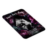 Bold Moody Bloemen Zwart Betoverde Bloemen Bruilof Magneet (Rechterzijde)