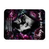 Bold Moody Bloemen Zwart Betoverde Bloemen Bruilof Magneet (Horizontaal)