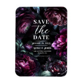 Bold Moody Bloemen Zwart Betoverde Bloemen Bruilof Magneet (Verticaal)