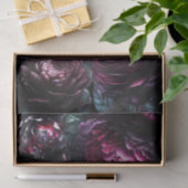 Bold Moody Bloemen Zwart Betoverde Bloemen Bruilof Tissuepapier (Geschenk)