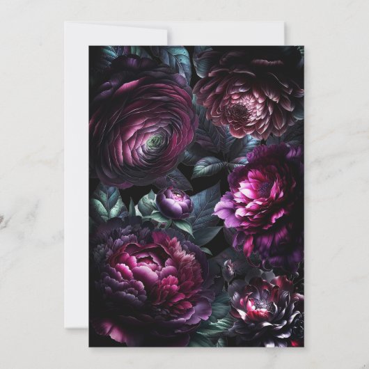 Bold Moody Bloemen Zwart Betoverde Bloemen Zoet 16 Kaart (Achterkant)