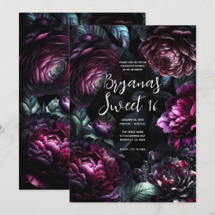 Bold Moody Bloemen Zwart Betoverde Bloemen Zoet 16 Kaart