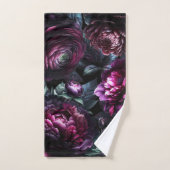 Bold Moody Flowers Zwart betoverde bloementuin Bad Handdoek (Handdoek)