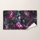Bold Moody Flowers Zwart betoverde bloementuin Bad Handdoek (Handdoek)