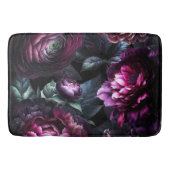 Bold Moody Flowers Zwart betoverde bloementuin Badmat (Voorkant)