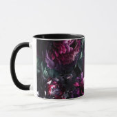 Bold Moody Flowers Zwart betoverde bloementuin Mok (Links)