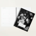 Bold Moody Painterly Flowers Black and White Planner<br><div class="desc">Vette roodschilfers zwart-wit</div>