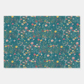 Bold Moody Romantische Kleurrijke Wildflower Garde Inpakpapier Vel (Voorkant 3)