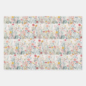 Bold Moody Romantische Kleurrijke Wildflower Garde Inpakpapier Vel (Voorkant)
