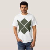Bold Moss Green Abstract Event T-shirt (Voorkant volledig)