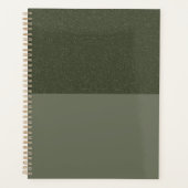Bold Moss Green Textured Planner –  (Voorkant)