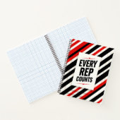 Bold Motivational Poster - "EVERY REP COUNTS" Notitieboek (Binnen)
