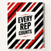 Bold Motivational Poster - "EVERY REP COUNTS" Notitieboek (Achterkant)