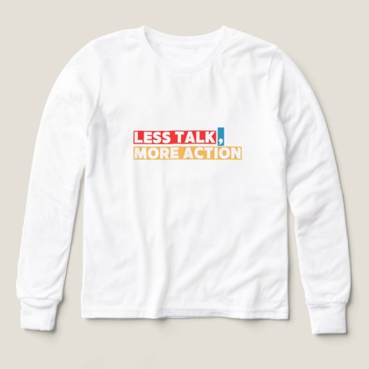 Bold Motivational Quote – Less Talk, More Action (Voorkant)