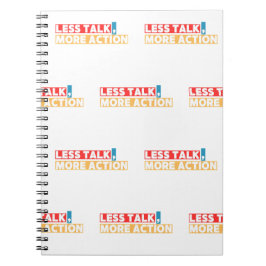 Bold Motivational Quote – Less Talk, More Action Notitieboek