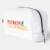Bold Motivational Quote – Less Talk, More Action Toilettasje (Rechterhoek)