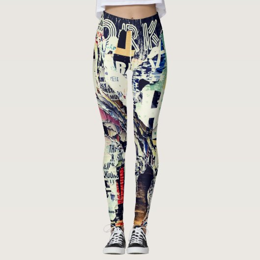 Bold Moves Only: Leggings voor 3D-kunsttypografie (Voorkant)