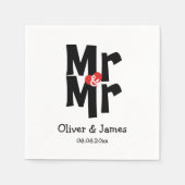 Bold Mr en Mr Suit Modern Gay Wedding Servet (Voorkant)