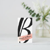 Bold MUA Typography Monogram Roos Gold Splash Visitekaartje (Staand voorkant)