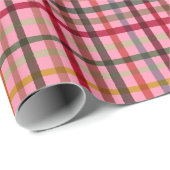 Bold Multicolour Tartan Plaid Vibrant Check  Cadeaupapier (Rol Hoek)