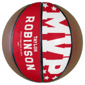 Bold MVP Spelers Naam Keepomwille Red Basketbal (Verticaal)