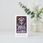 Bold Nail Tech Tarot Kaart Visitekaartje (Staand voorkant)