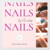 Bold Nails Blush Roze Logo Foto Make-up Studio  Raamsticker (Vel)