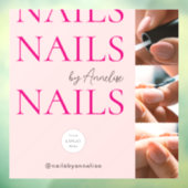 Bold Nails Blush Roze Logo Foto Make-up Studio  Raamsticker (Vel 3)