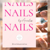 Bold Nails Blush Roze Logo Foto Make-up Studio  Raamsticker (Vel 2)