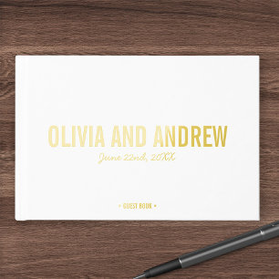 Bold Names Modern Wedding Gastenboek