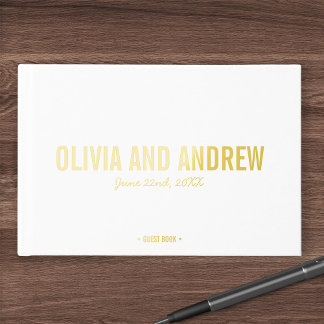 Bold Names Modern Wedding Gastenboek