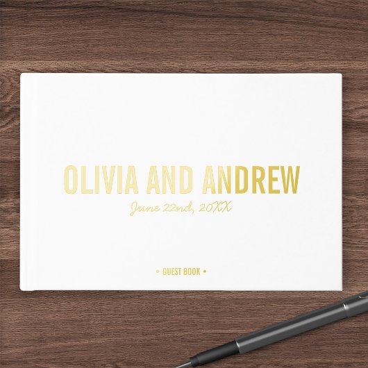 Bold Names Modern Wedding Gastenboek