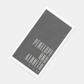 Bold Names Retro Typography Black White Wedding Servet (Hoek)