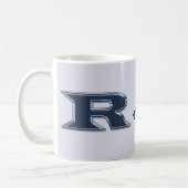 Bold Navy Blue Letter R Initiaal Monogram Koffiemok (Links)