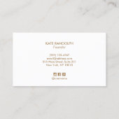 Bold Navy Blue Lime Green Typografie Visitekaartje (Achterkant)