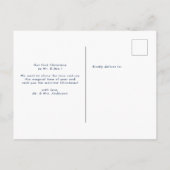 Bold Navy Blue Married en Merry Fotokerstmis Briefkaart (Achterkant)