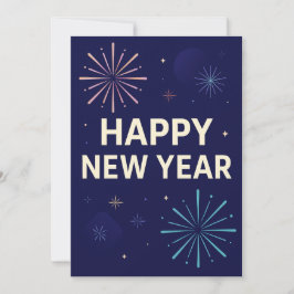 Bold Navy Gold 2026 Celebration Fireworks Kaart