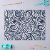 Bold Navy Roest Abstract Classy Botanical Pattern Tissuepapier (Craft)