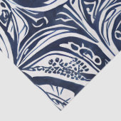 Bold Navy Roest Abstract Classy Botanical Pattern Tissuepapier (Detail)