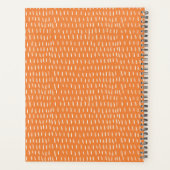 Bold Navy Rust Abstract Classy Botanical Monogram Planner (Achterkant)