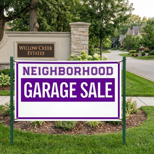 Bold Neighborhood Garage Sale Banner