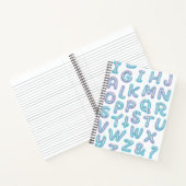 Bold Neon Alphabet Doodle Spiral Notitieboek (Binnen)