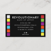 Bold Neon Eyeshadow Pallete Make-up Artist Visitekaartje (Achterkant)