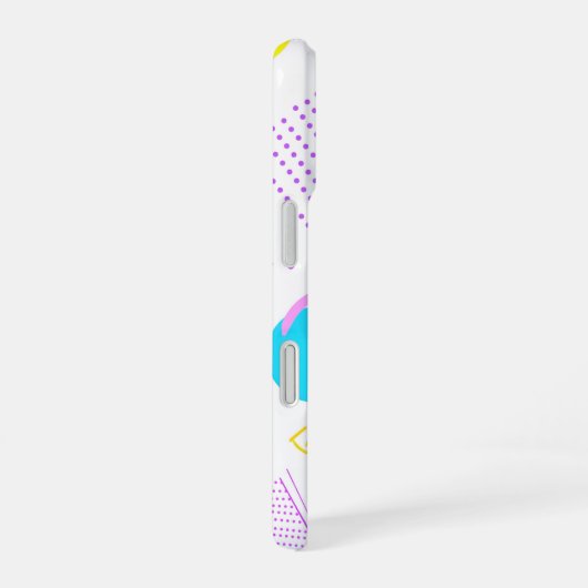 Bold Neon Memphis Geometric 80s Design iPhone 16 Hoesje (Rechterkant)