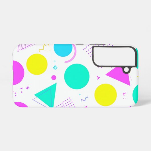 Bold Neon Memphis Geometric 80s Design Samsung Galaxy Hoesje (Achterkant horizontaal)