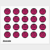 Bold Neon Roze Drip Sticker (Zwart) – (Vel)