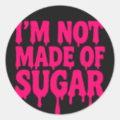 Bold Neon Roze Drip Sticker (Zwart) – (Voorkant)
