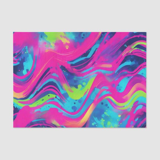 Bold Neon Waterverf Tissuepapier (Voorkant)